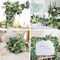 6Ft Eucalyptus Garland, Upgrade Bushy Artificial lvy Greenery Vines with Flower Gypsophila Willow Leaves for Home Wedding Party Table Runner Centerpiece Decor